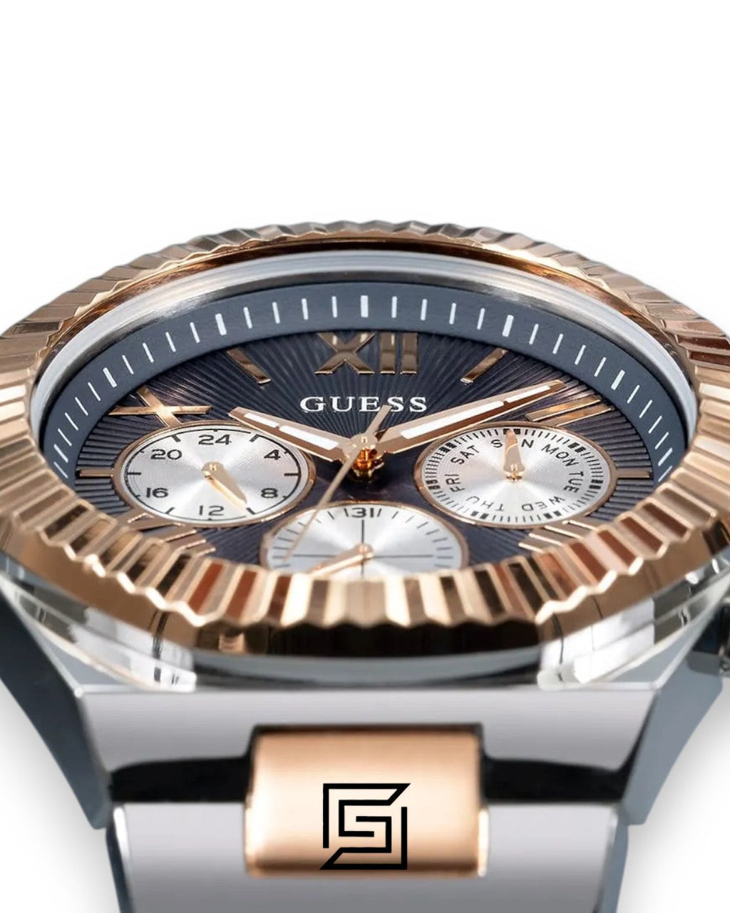 Guess GW0703G4 Men's Chronograph Two-Tone Stainless Steel Watch with Grey Dial