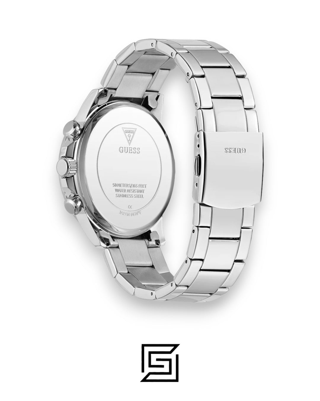 Guess GW0900G4 Men's Silver Stainless Steel Blue Dial Chronograph Watch