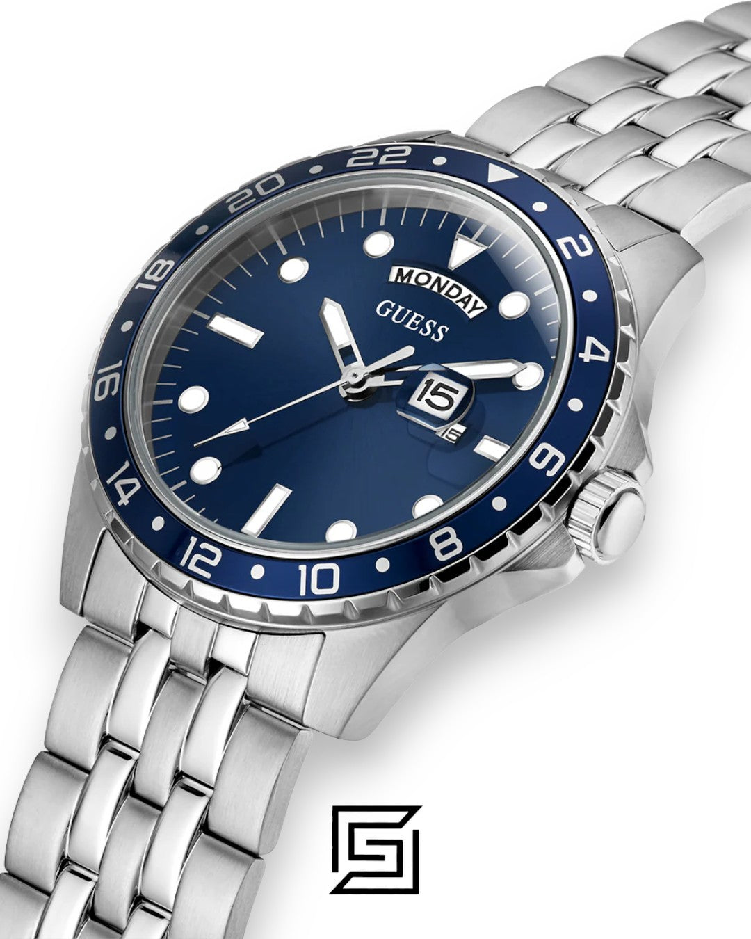 Guess GW0220G1 Blue Dial Stainless Steel Men's Watch 44mm