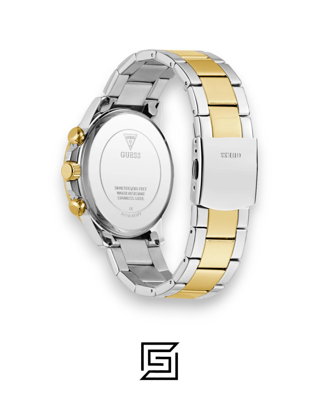 Guess GW0900G5 Men's Stainless Steel and Gold Tone Chronograph Watch with Green Dial