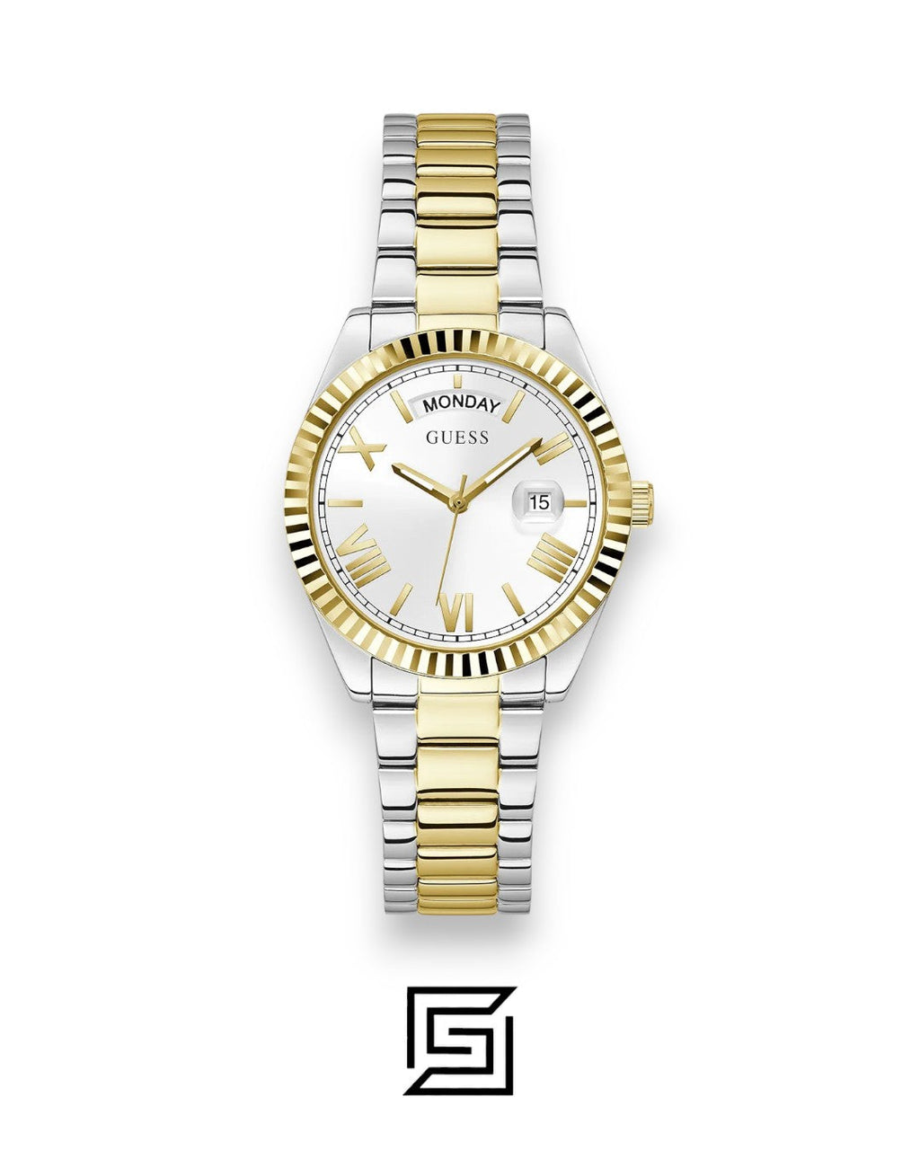 Guess GW0308L6 Two-Tone White Dial Watch