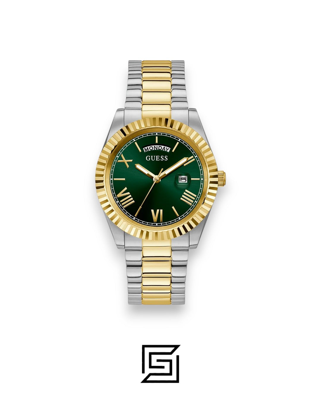 ساعة Guess GW0735L5 ذات المينا الأخضر بلونين