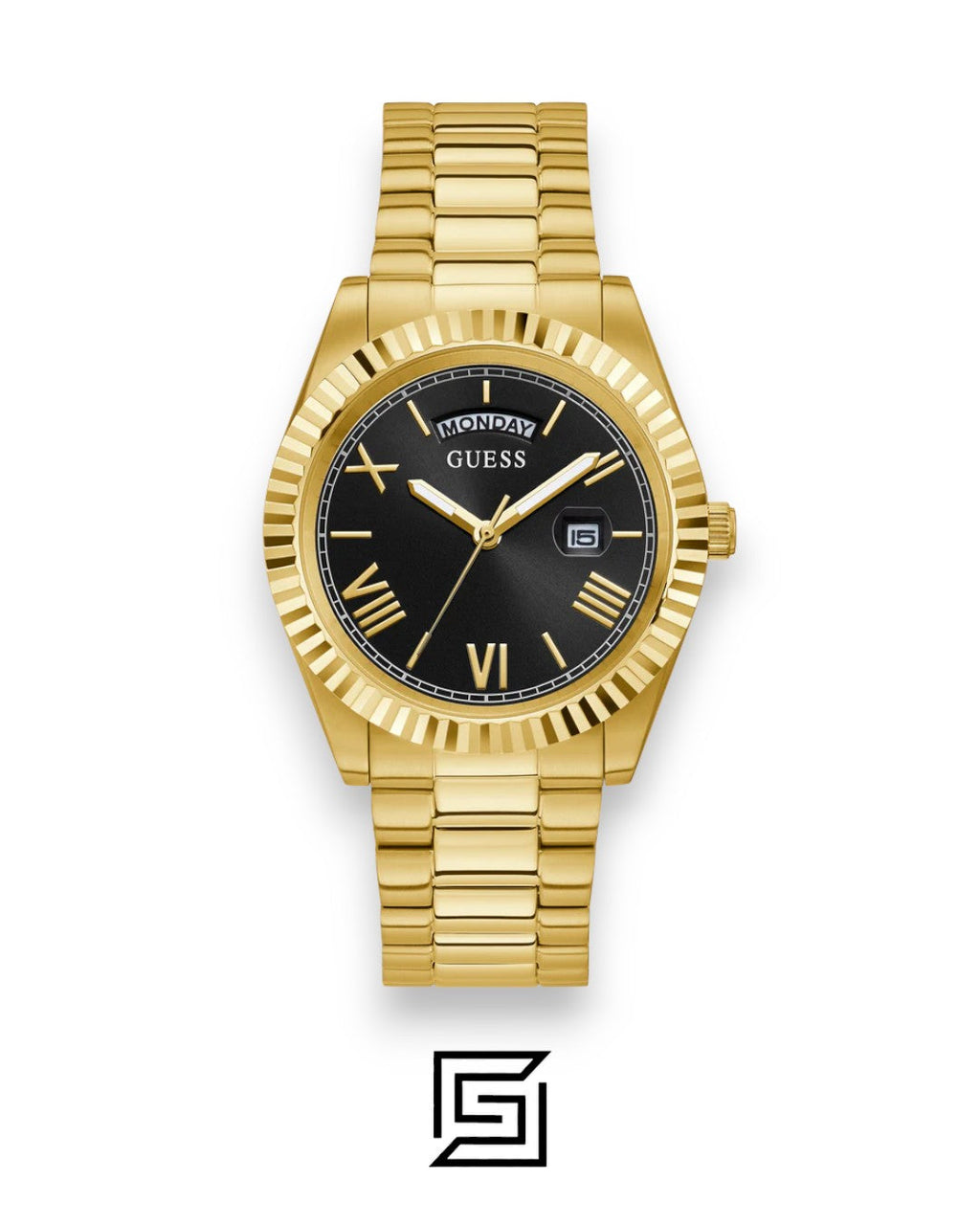 Guess GW0265G3 Gold Case Black Dial Watch