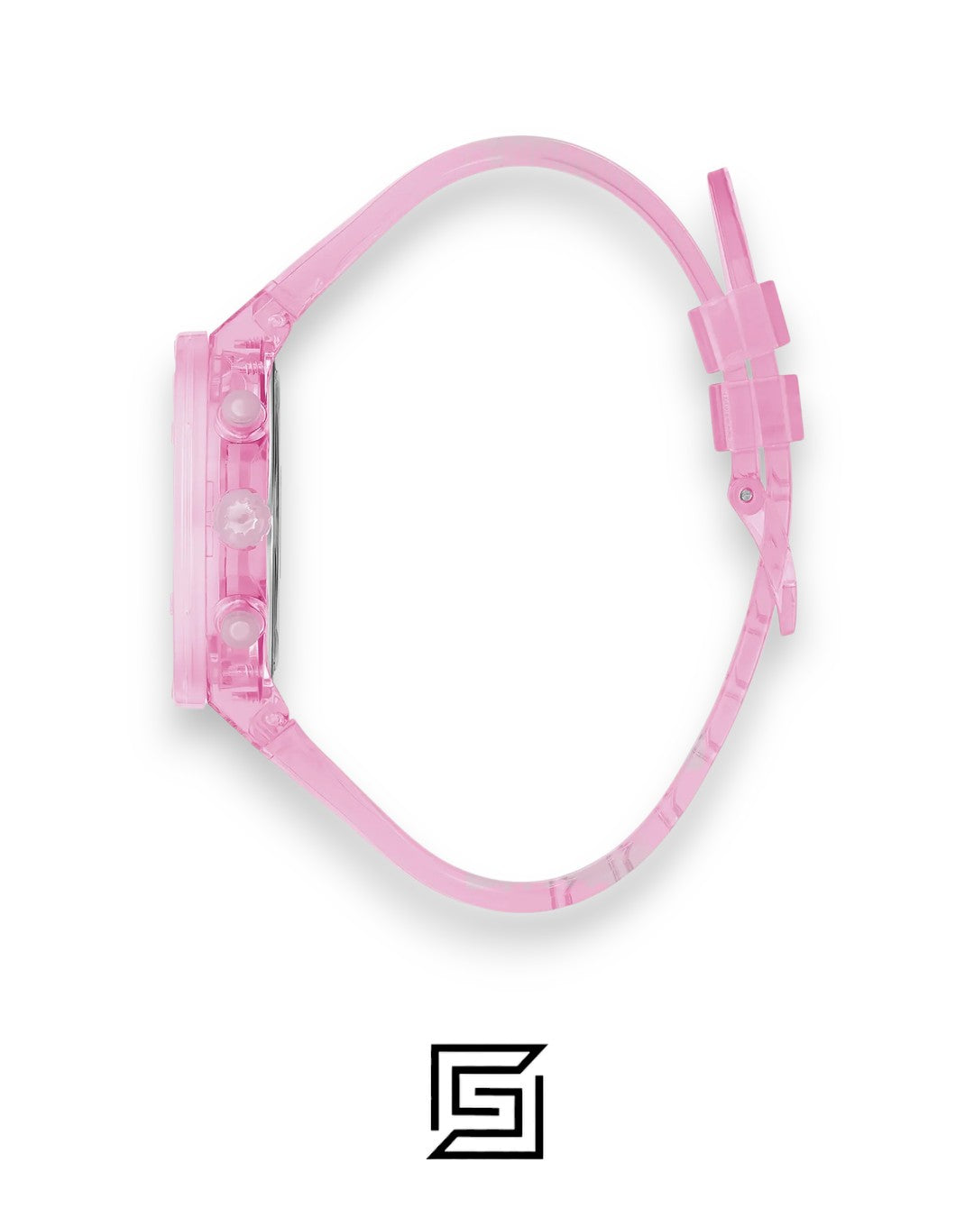 Guess GW0438L2 Pink Dial Transparent Watch