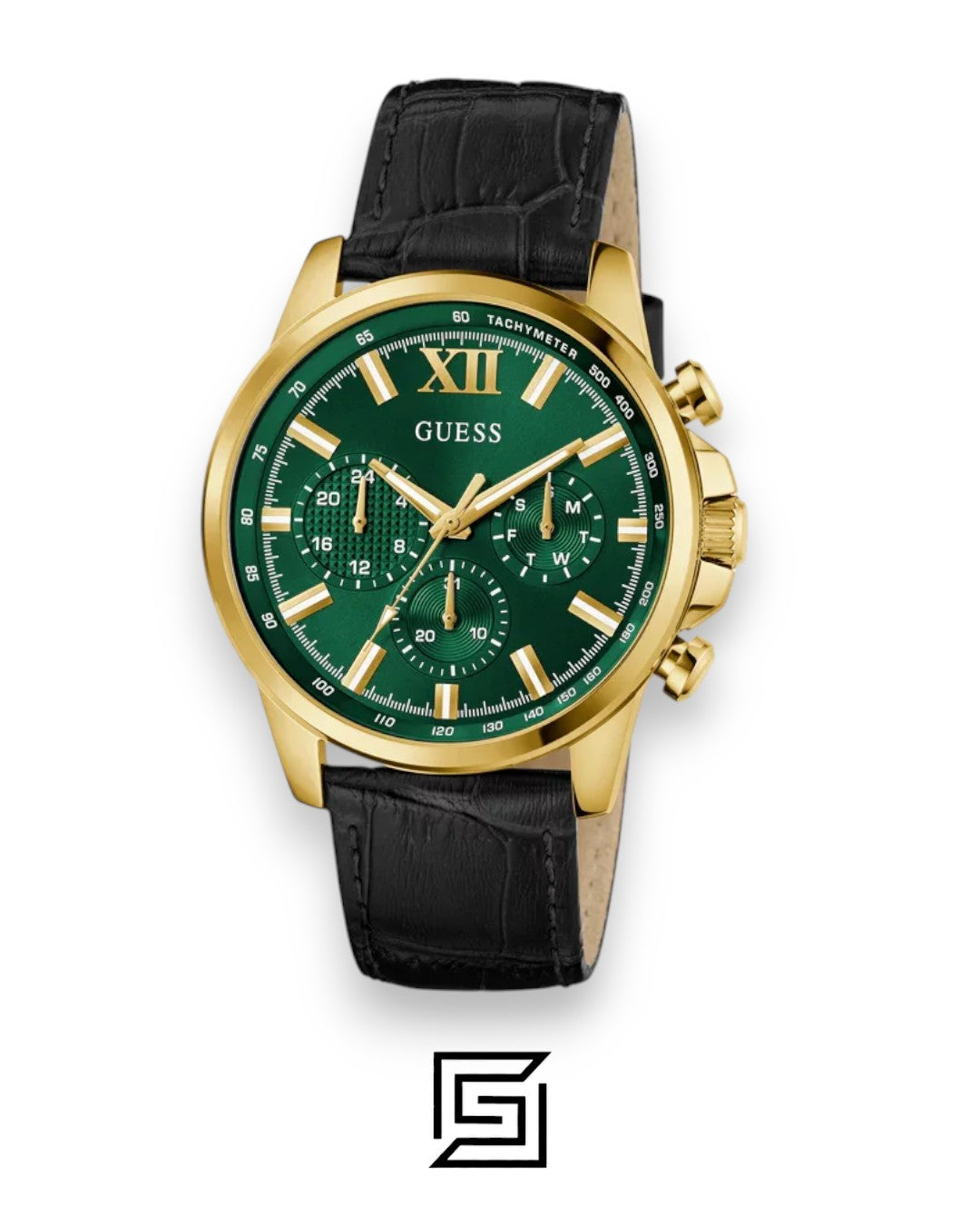 Guess GW0901G4 Men's Gold Tone Green Dial Watch