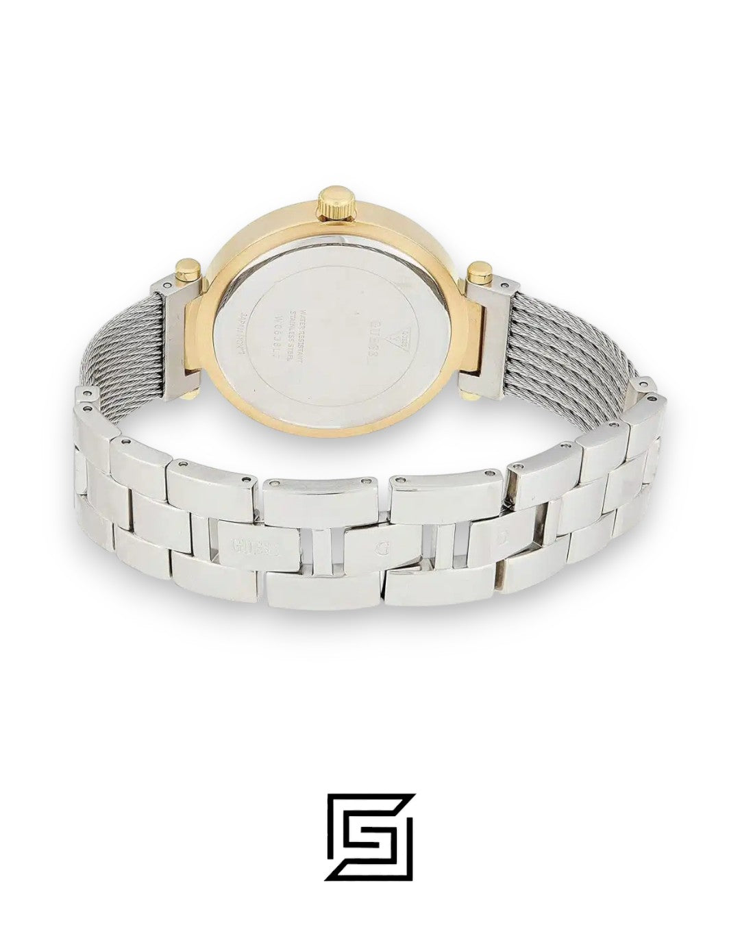Guess W0638L7 Silver Dial Two-Tone Stainless Steel Women's Watch