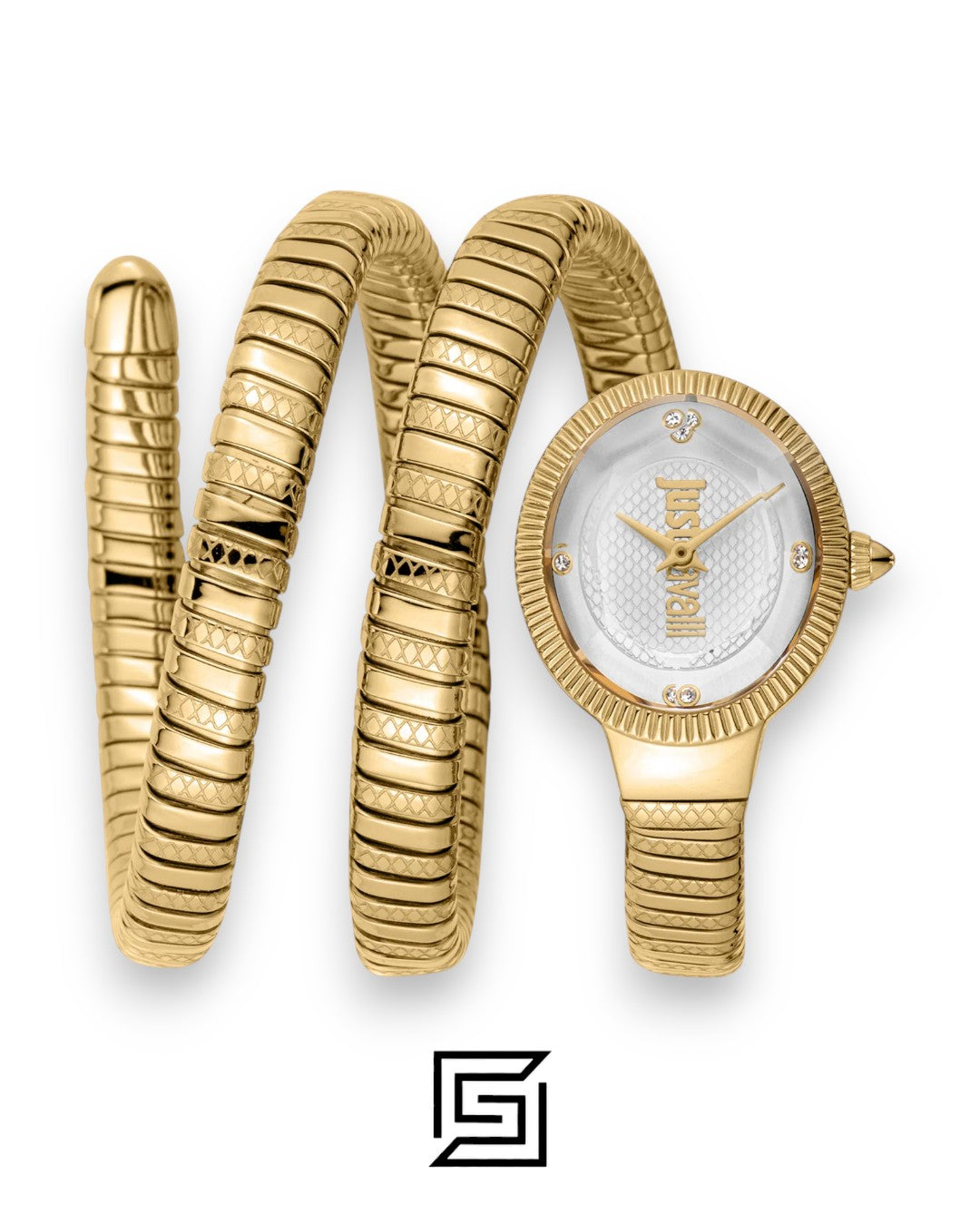 Just Cavalli JC1L269M0025 Gold Tone White Dial Women's Watch