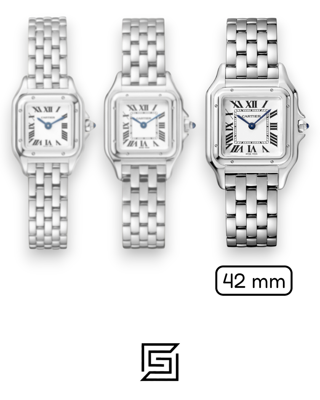 Cartier Santos 644329 Quartz White Roman Dial Two-Tone - 42mm