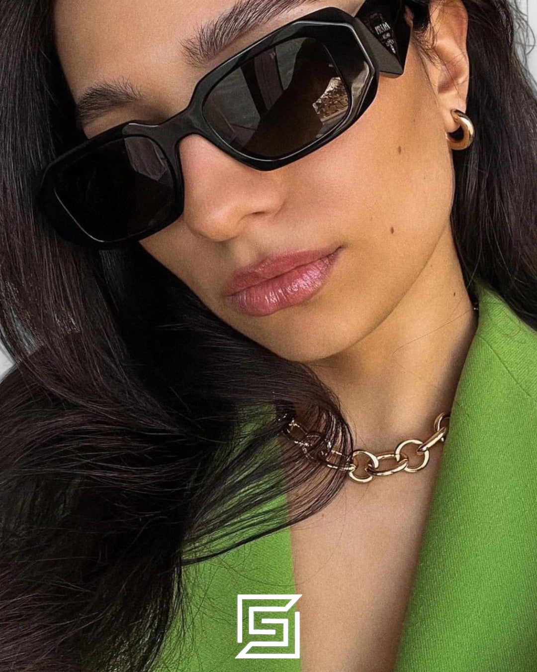 Prada OPR17WSF Brown Lenses Tiger Brown Frame