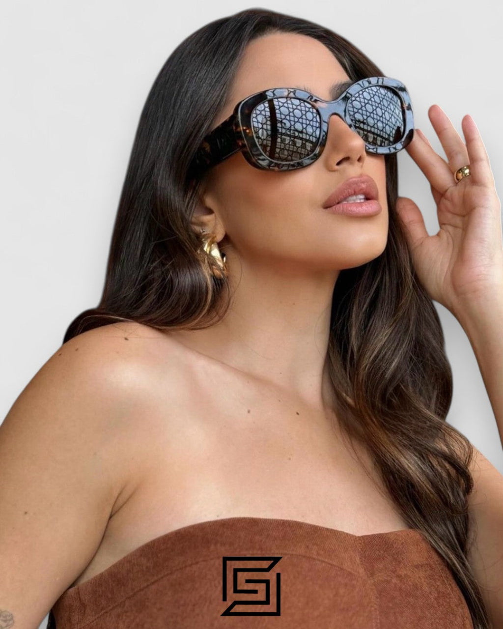 Prada PRA 13S Honey Lenses Tiger Brown Frame