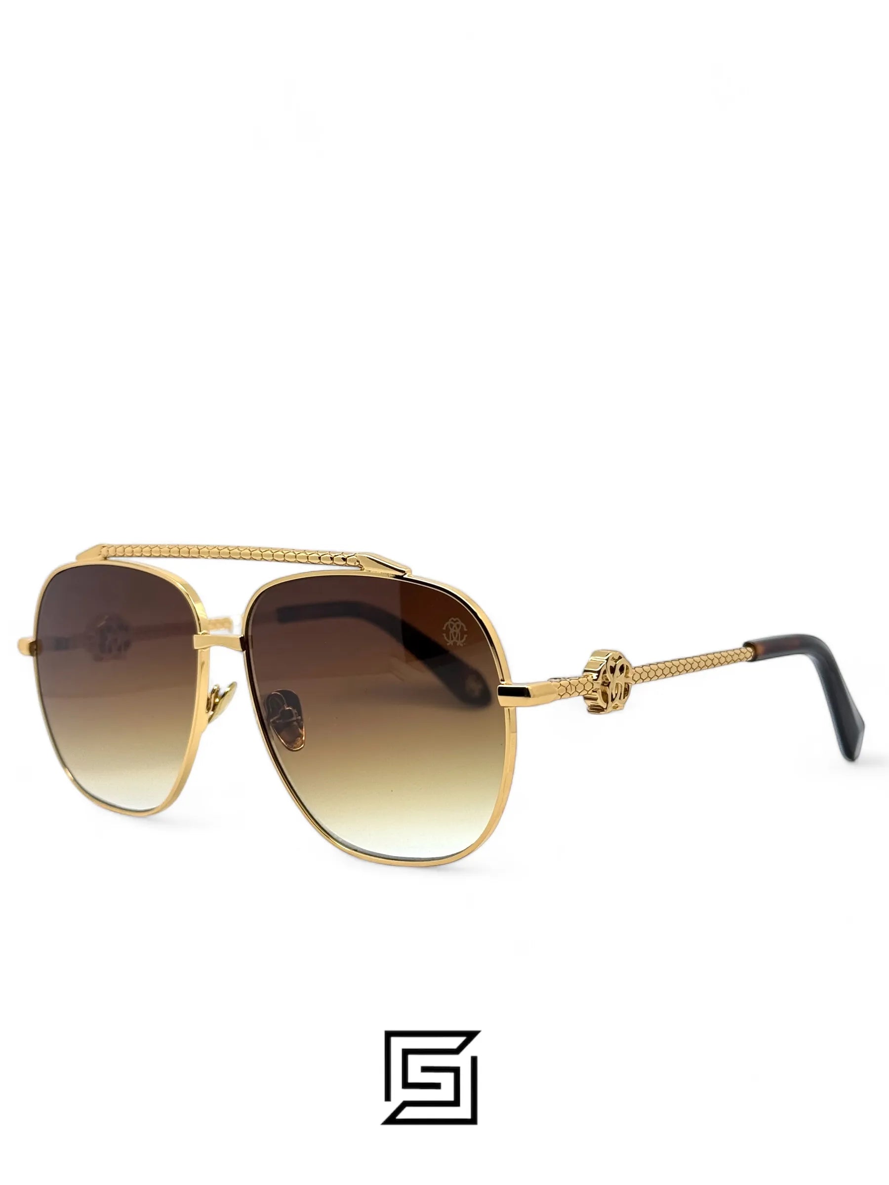 Roberto Cavalli sunglasses SRC008V/GOLD X BROWN