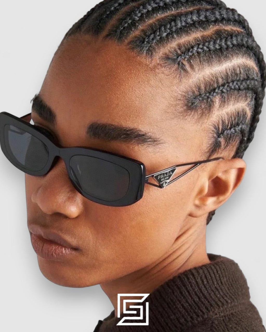Prada SPR 14Y Clear Brown Light Filter Lenses Salmon Frame