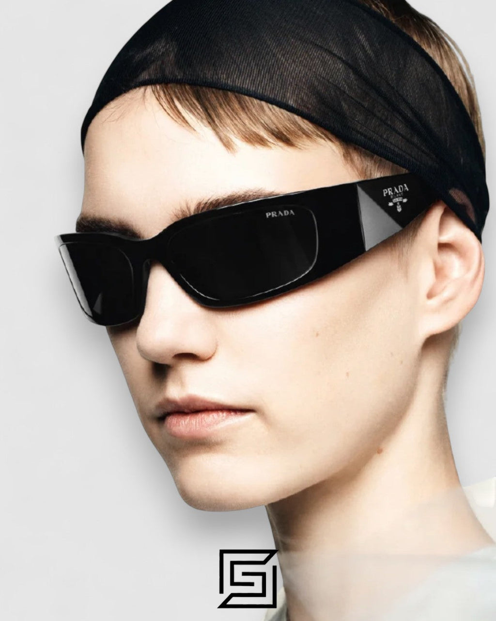 Prada SPR A14 Black Lenses Black Frame