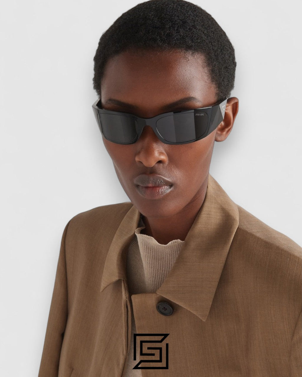Prada SPR A14 Black Lenses Black Frame