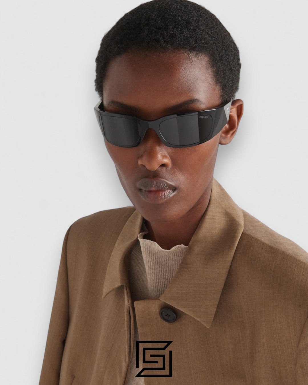 Prada SPR A14 Black Lenses Black Frame