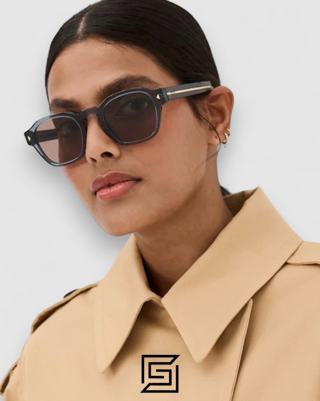 Prada SPR A16 Brown Lenses Transparent Brown Frame