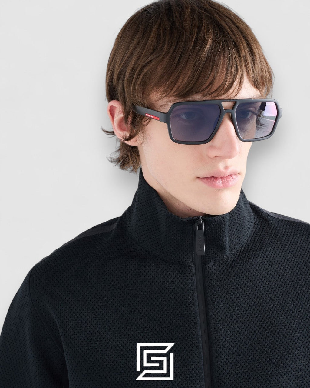 Prada SPS 01X Blue Mirror Lenses Blue Frame