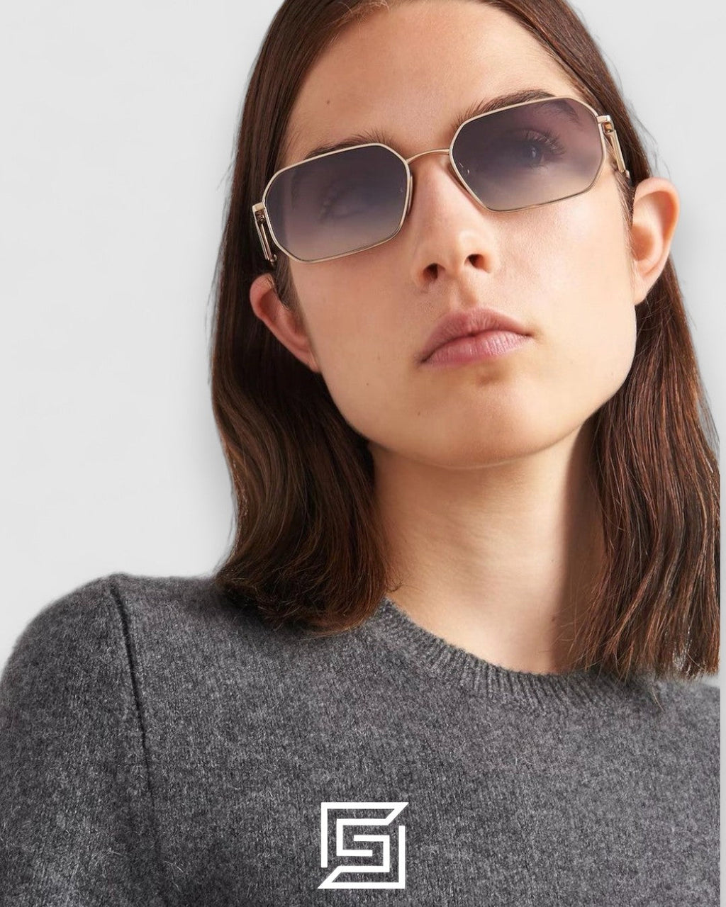 Prada PRA51S Black Lenses Silver Frame