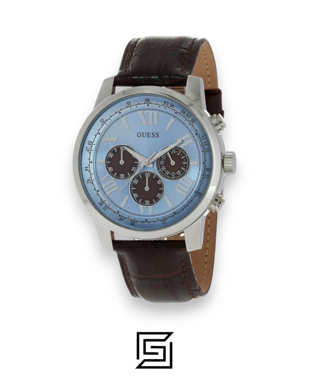 ساعة رجالي من Guess طراز W0380G6 بمينا أزرق
