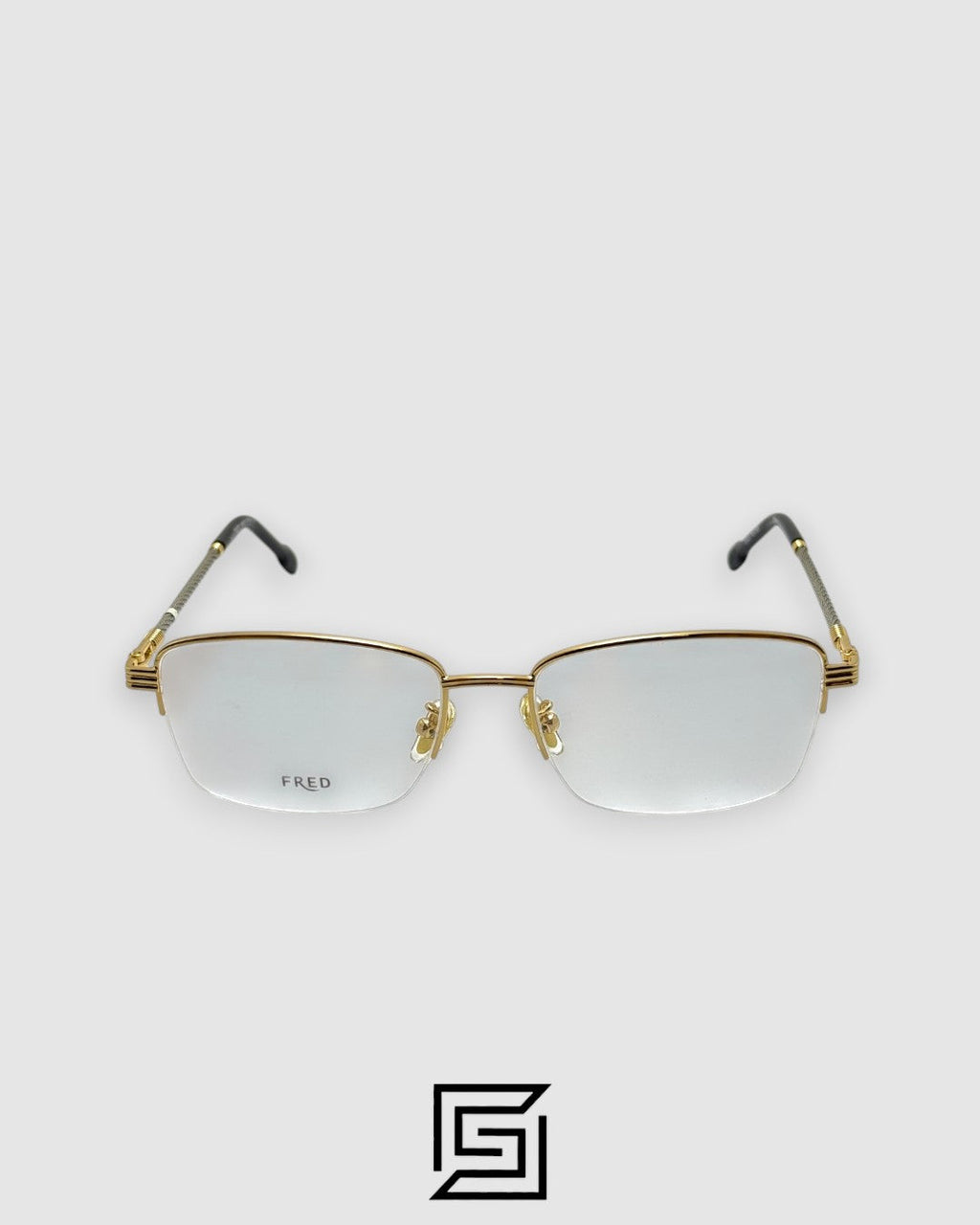 نظارة طبية FRED FG50031U - إطار فضي وذهبي نصف حافة