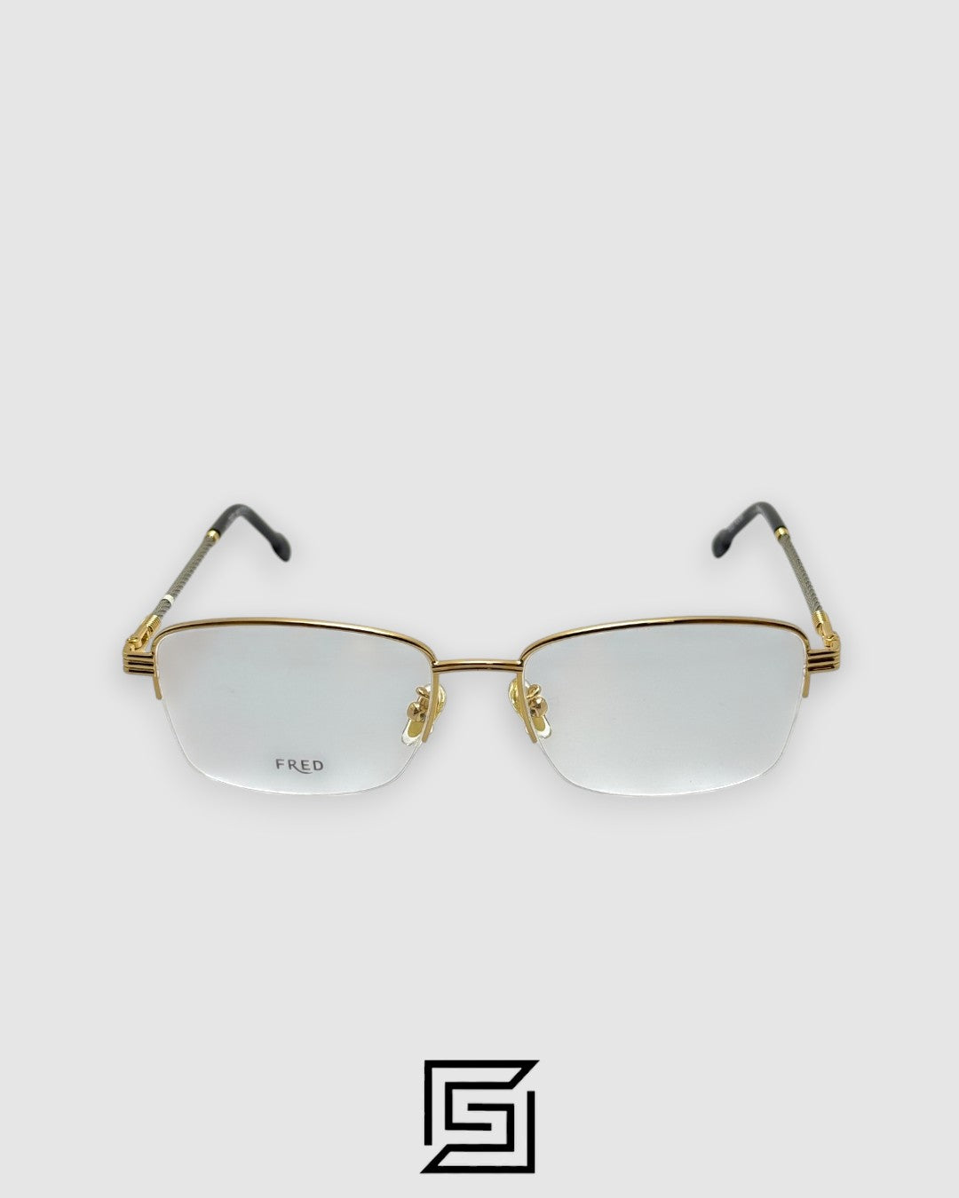 نظارة طبية FRED FG50031U - إطار فضي وذهبي نصف حافة