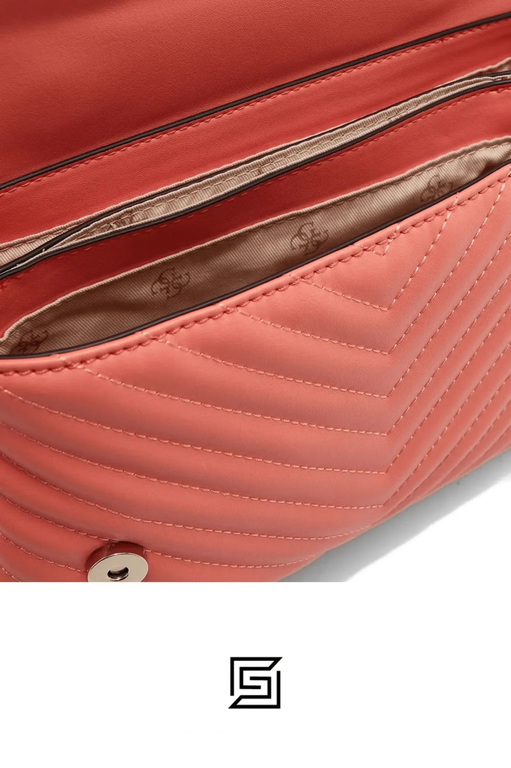حقيبة كتف جلد Guess Blakely Top Handle Flap للنساء