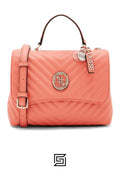 حقيبة كتف جلد Guess Blakely Top Handle Flap للنساء
