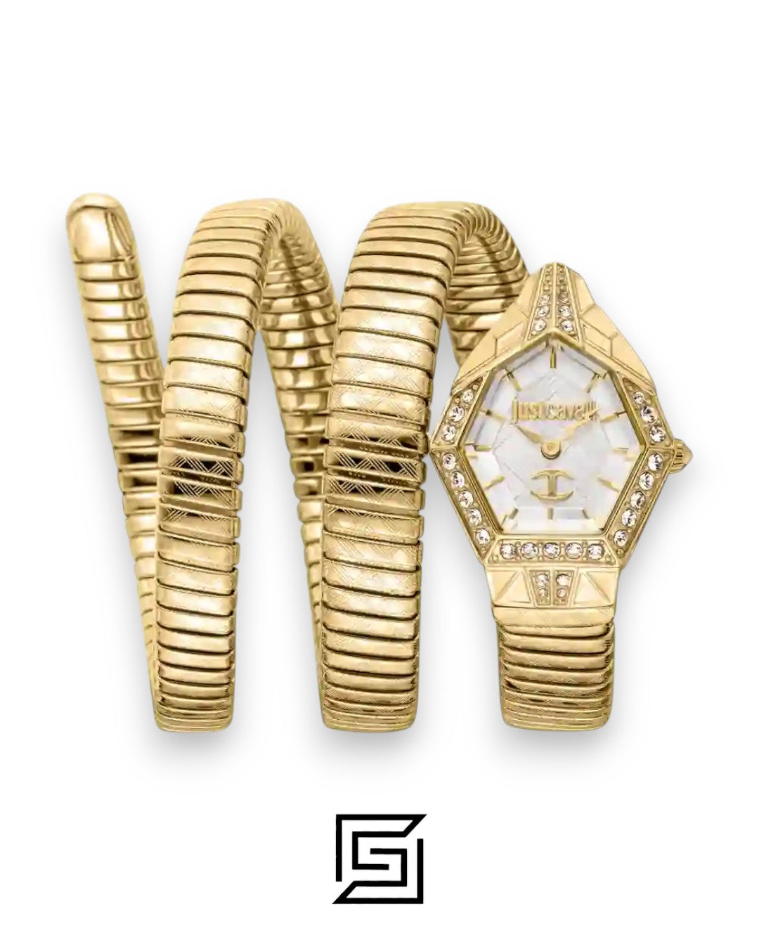 Just Cavalli JC1L304M0025 Gold Tone Mother of Pearl Dial Watch