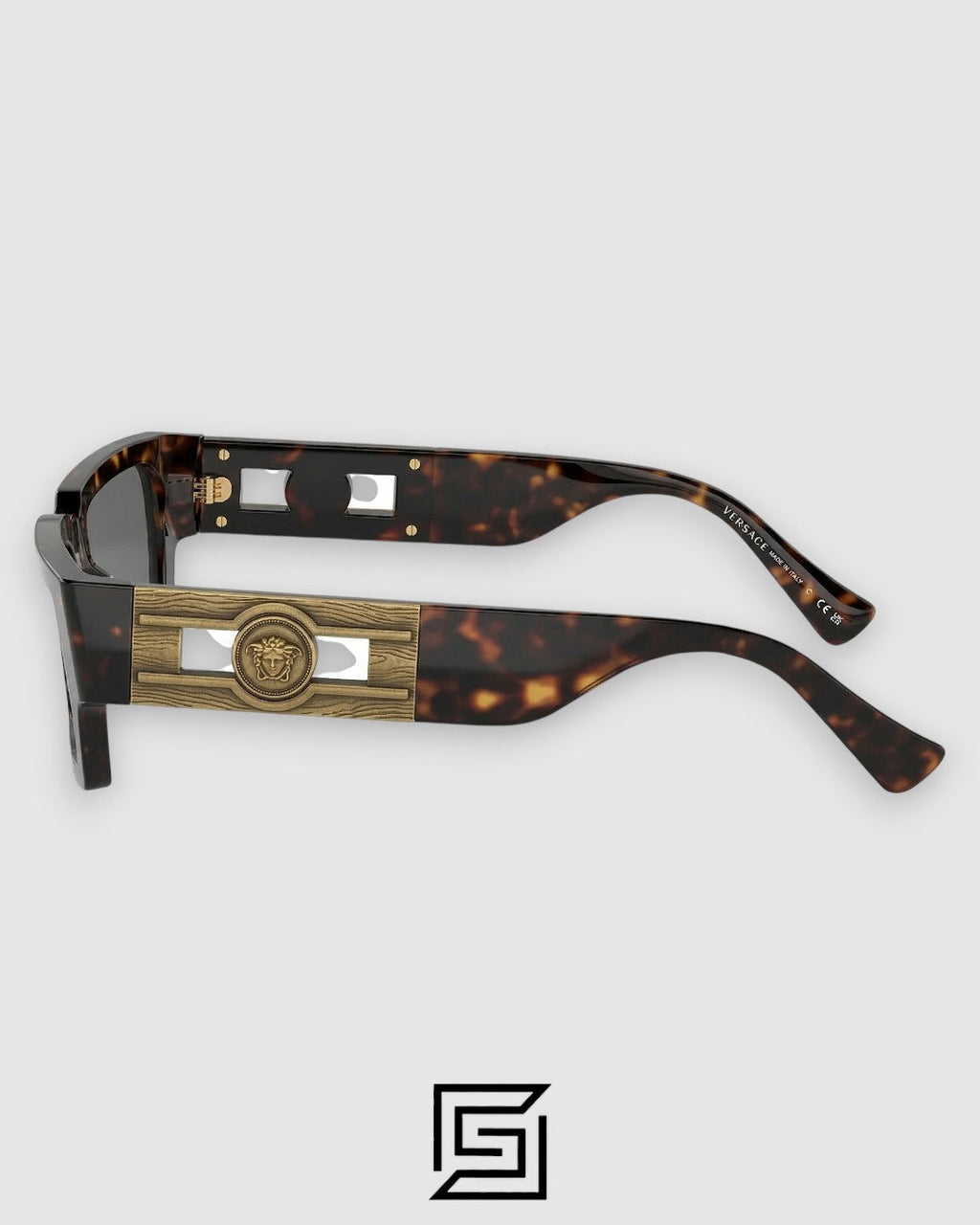 Versace VE4459 Tiger Frame with Dark Grey Lenses
