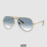 Ray Ban RB3025 AVIATOR MEDIUM 55 Sunglasses Unisex - GOLD_GREY