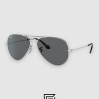 Ray Ban RB3026 AVIATOR XL Unisex - Silver_Black