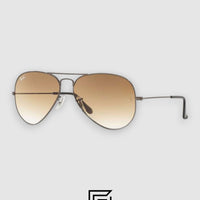 Ray Ban RB3025 AVIATOR MEDIUM 55 Sunglasses Unisex - silver_brown