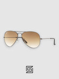Ray Ban RB3025 AVIATOR MEDIUM 55 Sunglasses Unisex - silver_brown