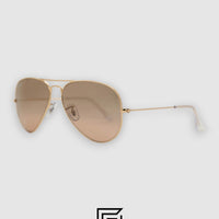 Ray Ban RB3025 AVIATOR MEDIUM 55 Sunglasses Unisex - gold_light brown