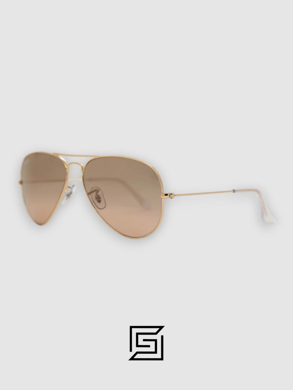 Ray Ban RB3025 AVIATOR MEDIUM 55 Sunglasses Unisex - gold_light brown