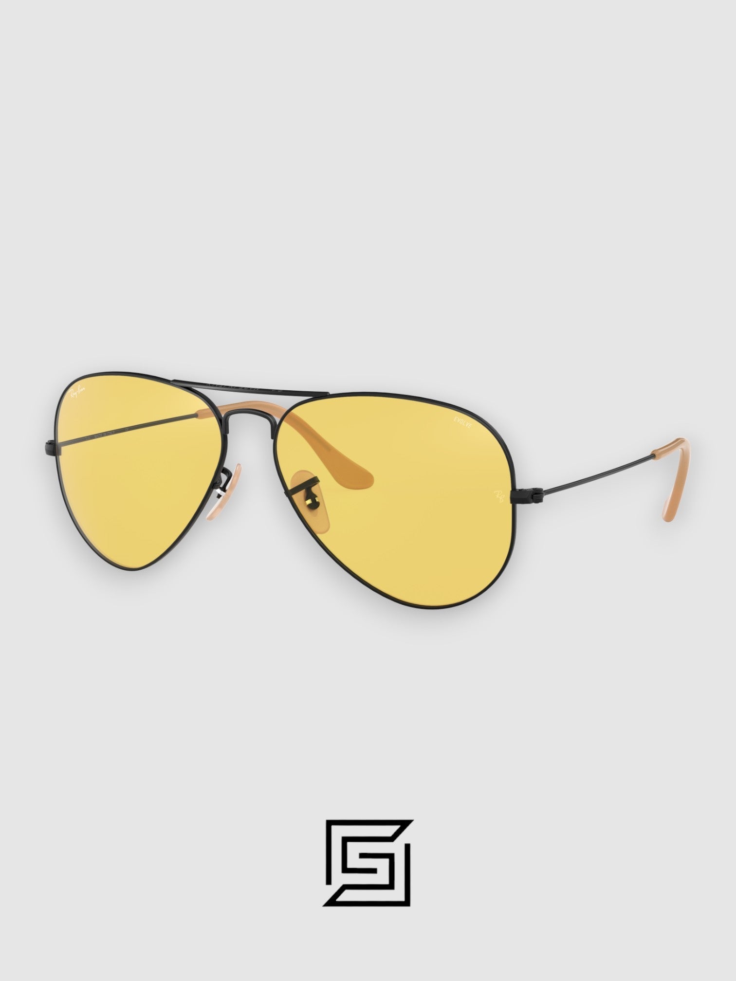 Ray Ban RB3025 AVIATOR MEDIUM 55 Sunglasses Unisex - gun_yellow