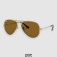 Ray Ban RB3025 AVIATOR MEDIUM 55 Sunglasses Unisex - gold_brown