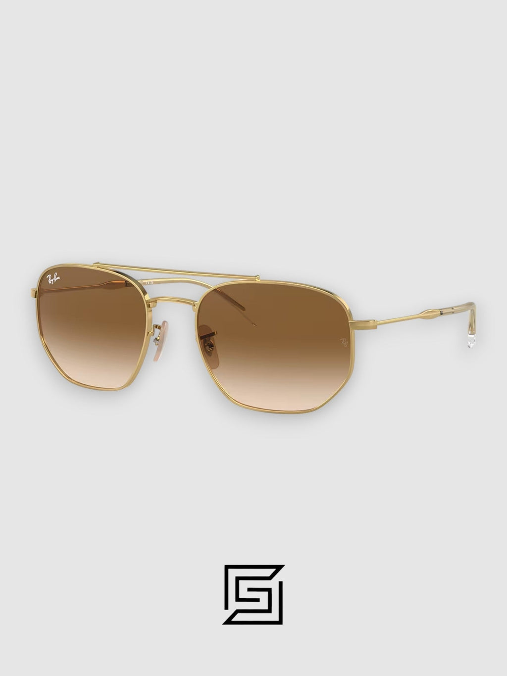 Ray Ban RB3707 Sunglasses Unisex - gold_brown