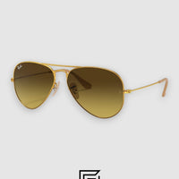 Ray Ban RB3025 AVIATOR MEDIUM 55 Sunglasses Unisex - GOLD_HONEY