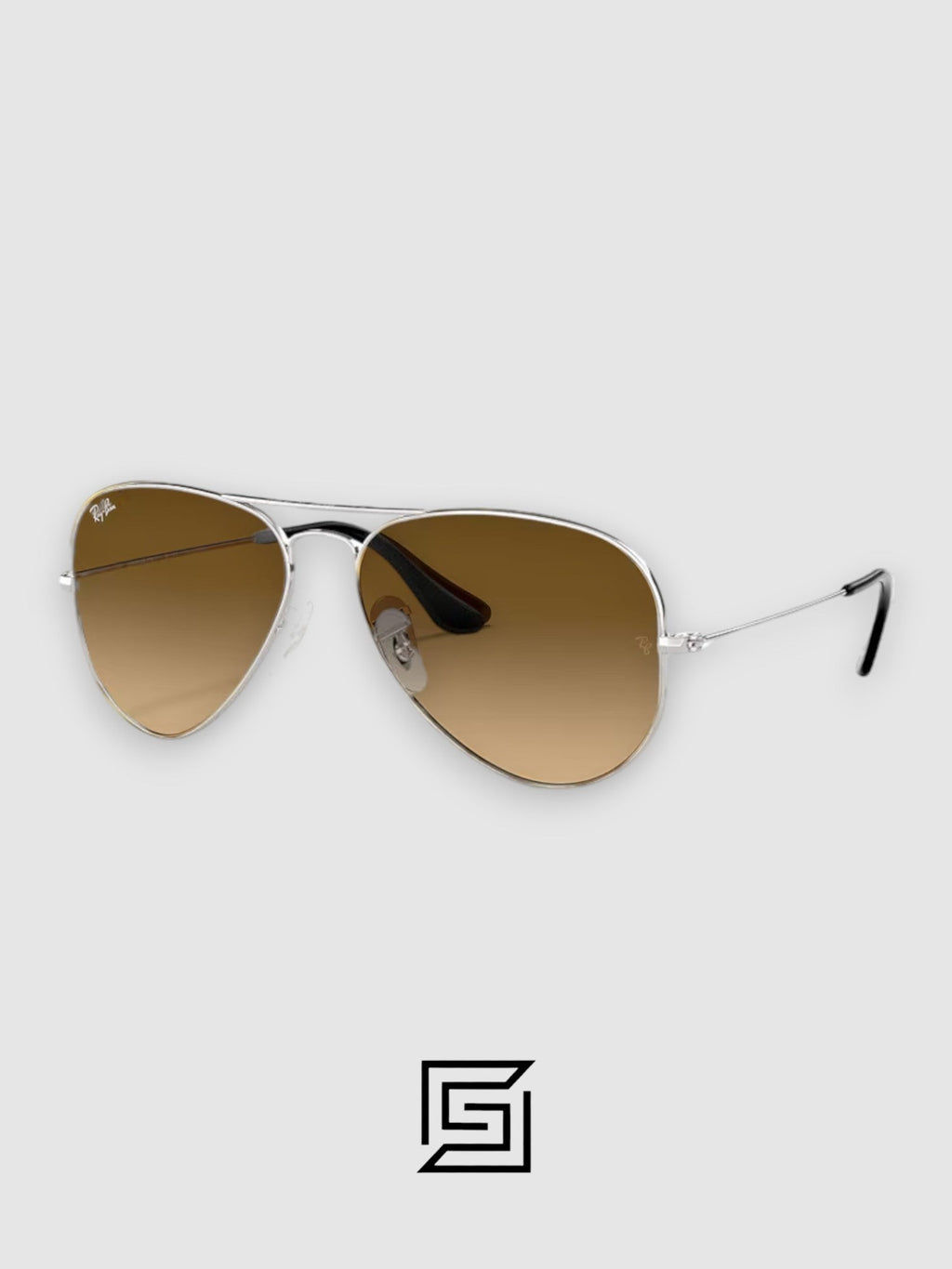 Ray Ban RB3025 AVIATOR MEDIUM 55 Sunglasses Unisex - Silver_Honey