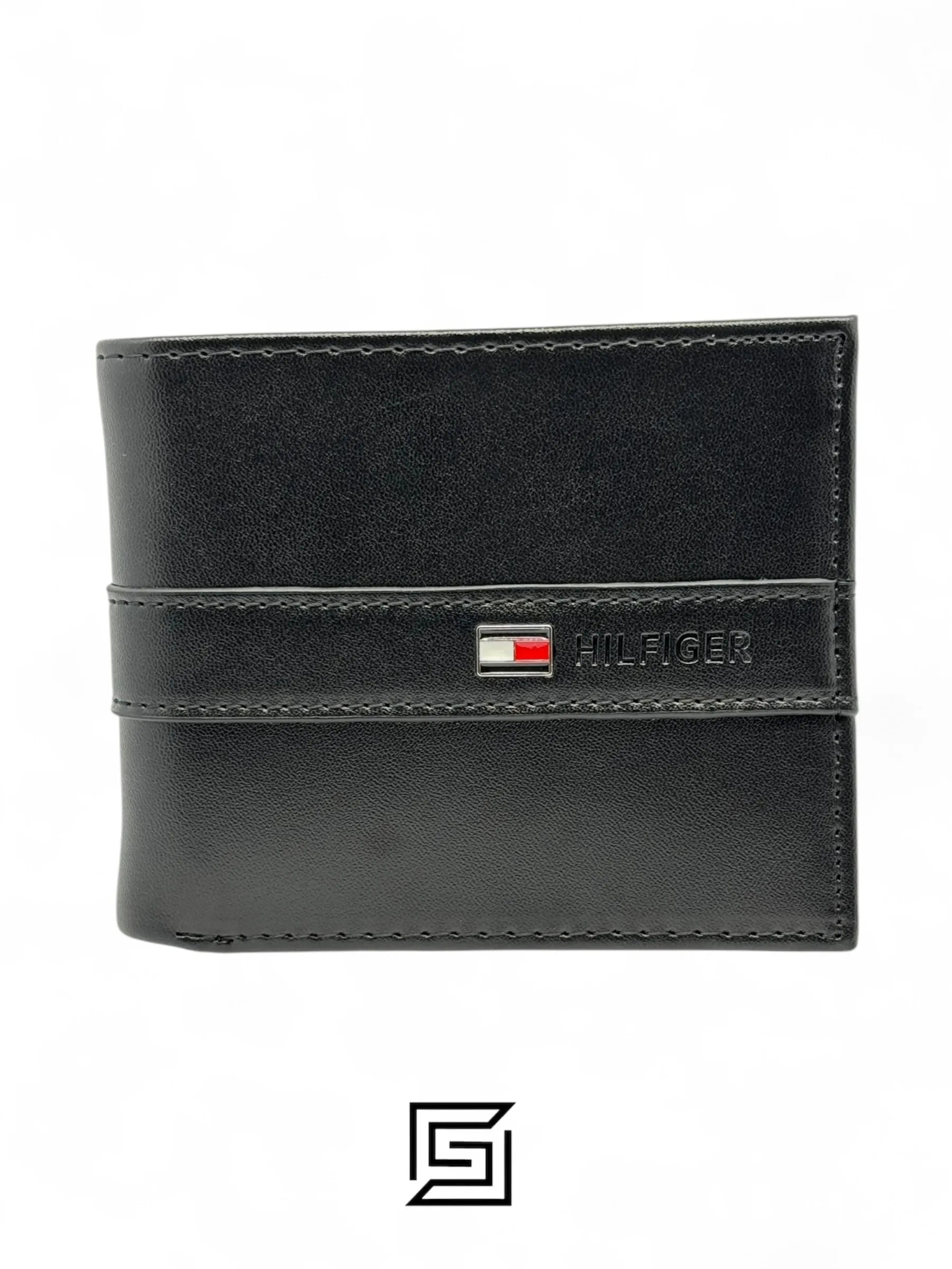 Tommy Hilfiger leather TOMMY SINGLE WALLET  LINE HILFIGER LOGO/BLACK