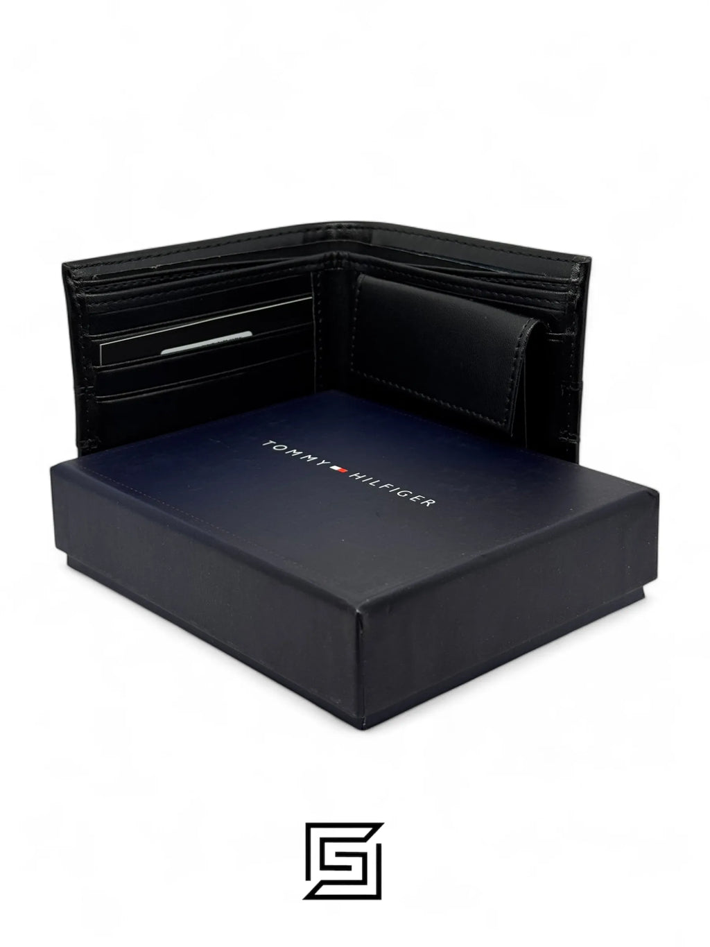 Tommy Hilfiger leather TOMMY SINGLE WALLET  LINE HILFIGER LOGO/BLACK