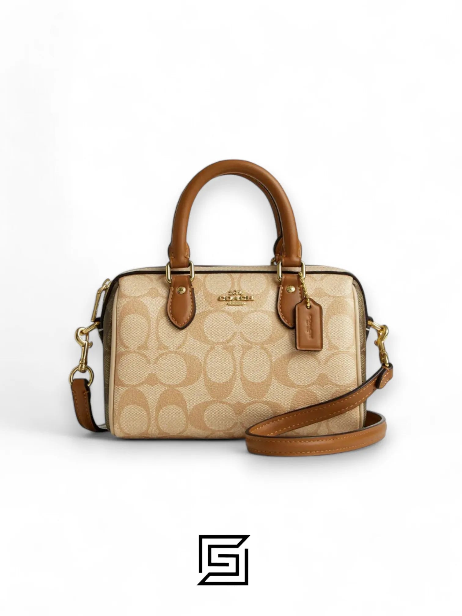 Mini Rowan Crossbody In Blocked Signature Canvas Style No.CR244