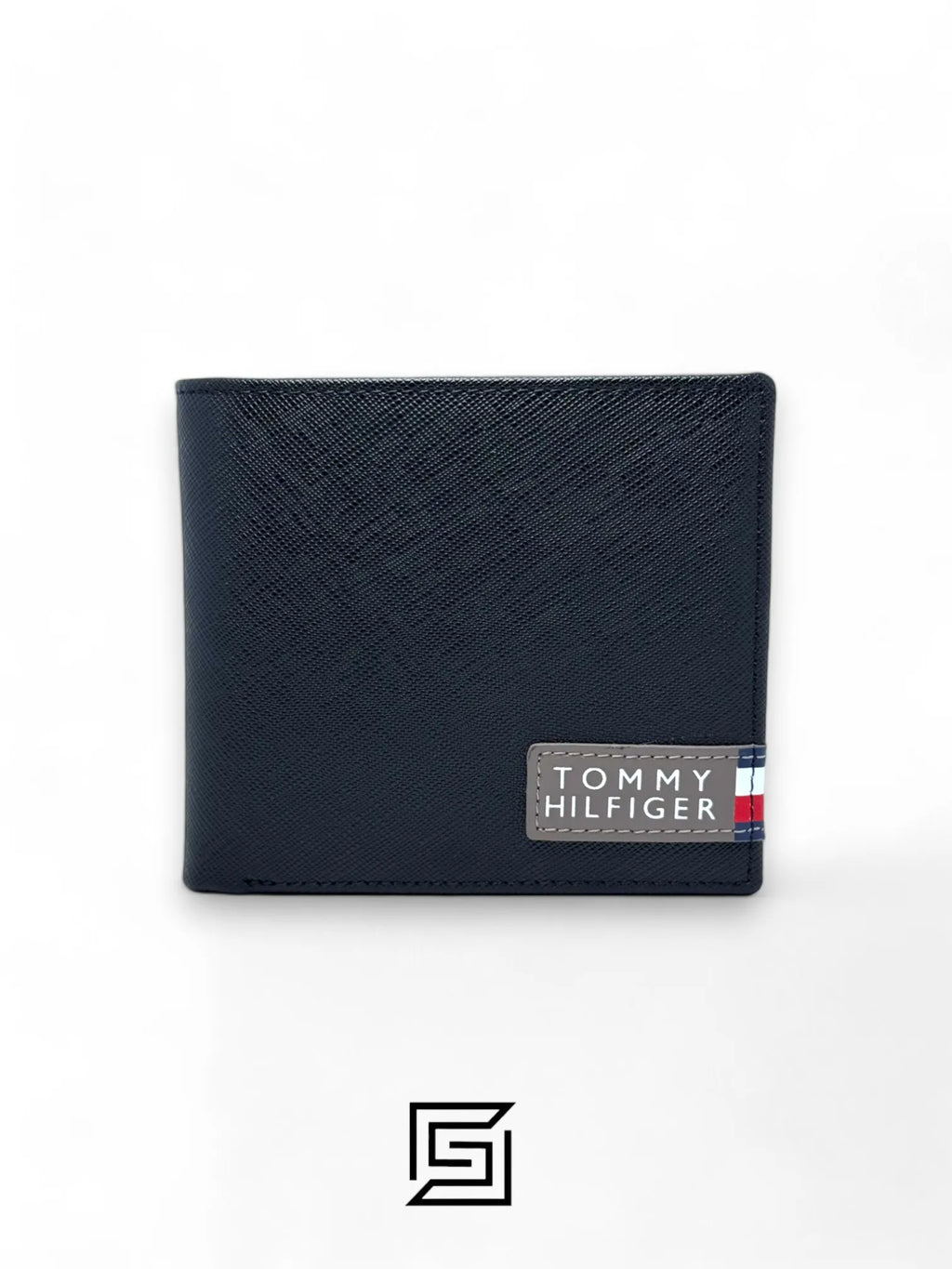 wallets TOMMY SINGLE WALLET W FLAT METAL LOGO IN MIDDLE SOFT PATTERN DOUBLE FACE/BLACK