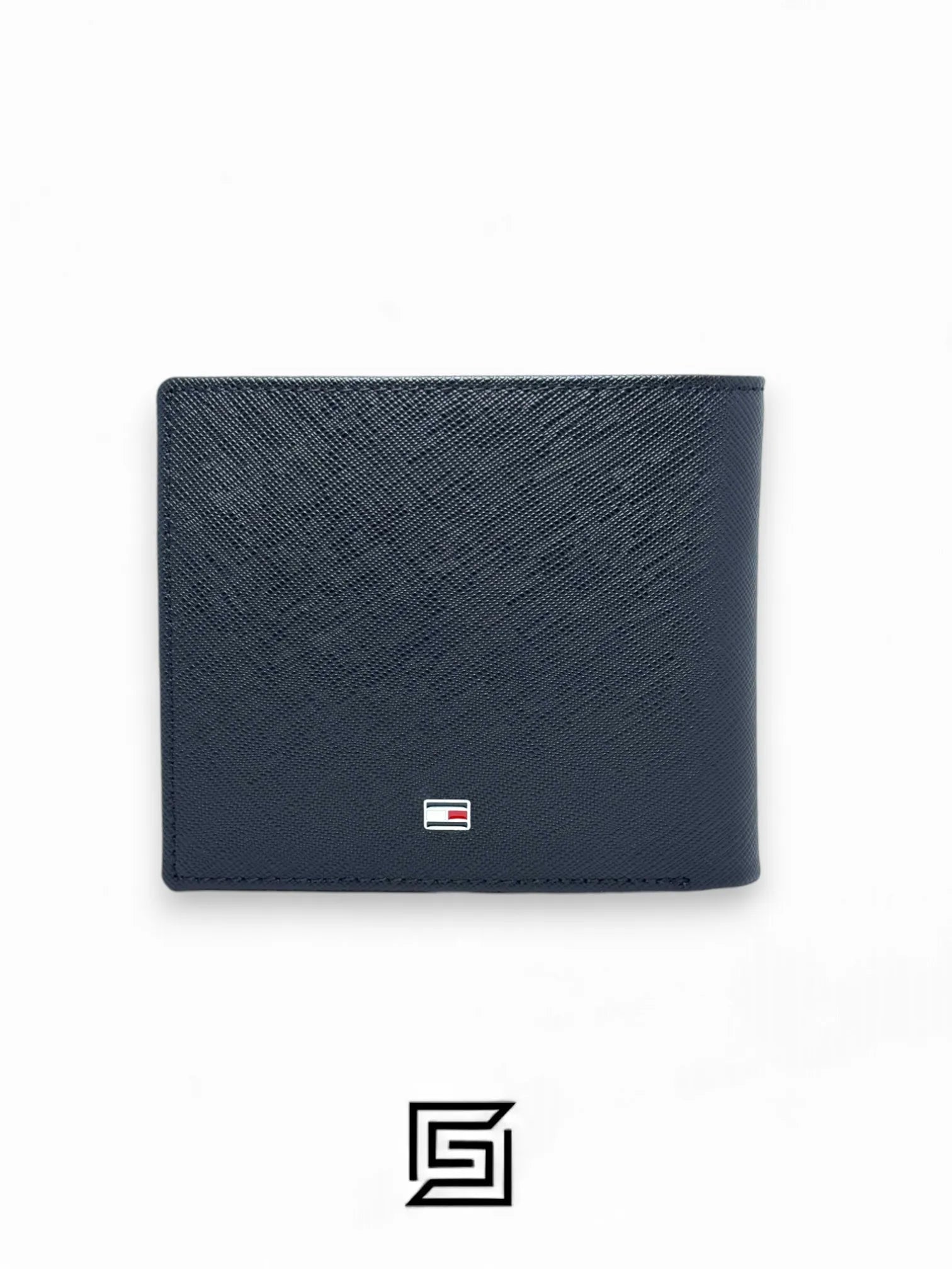 wallets TOMMY SINGLE WALLET W FLAT METAL LOGO IN MIDDLE SOFT PATTERN DOUBLE FACE/BLACK