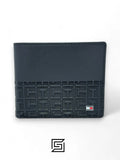 wallets TOMMY SINGLE WALLET W TH LOGO HARD PATTERN INSIDE LEATHER LOWER /BLACK