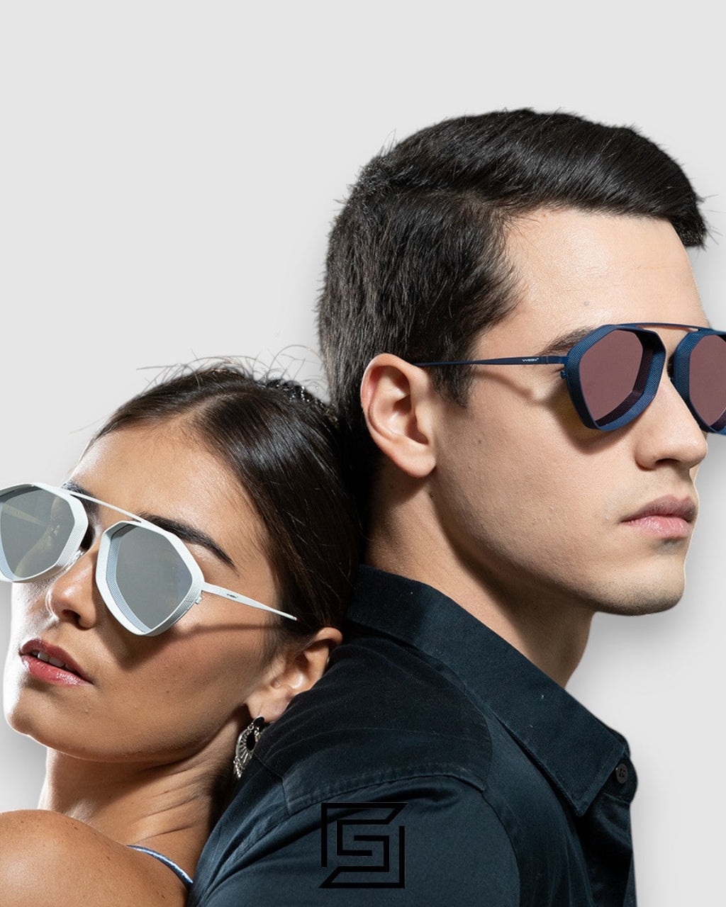 Vysen The Ezy - E5 Dark Blue Matte Frame Rose Gold Mirror Leanses