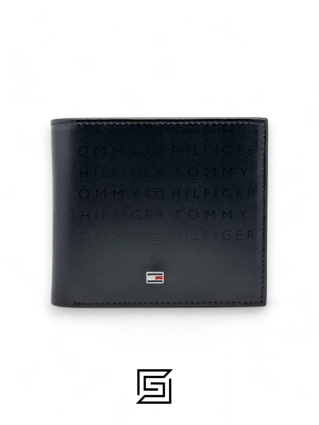 محافظ TOMMY SINGLE WALLET W TH LOGO PRINT SOFT PATTERN METAL LOGO MIDDILE/BLACK