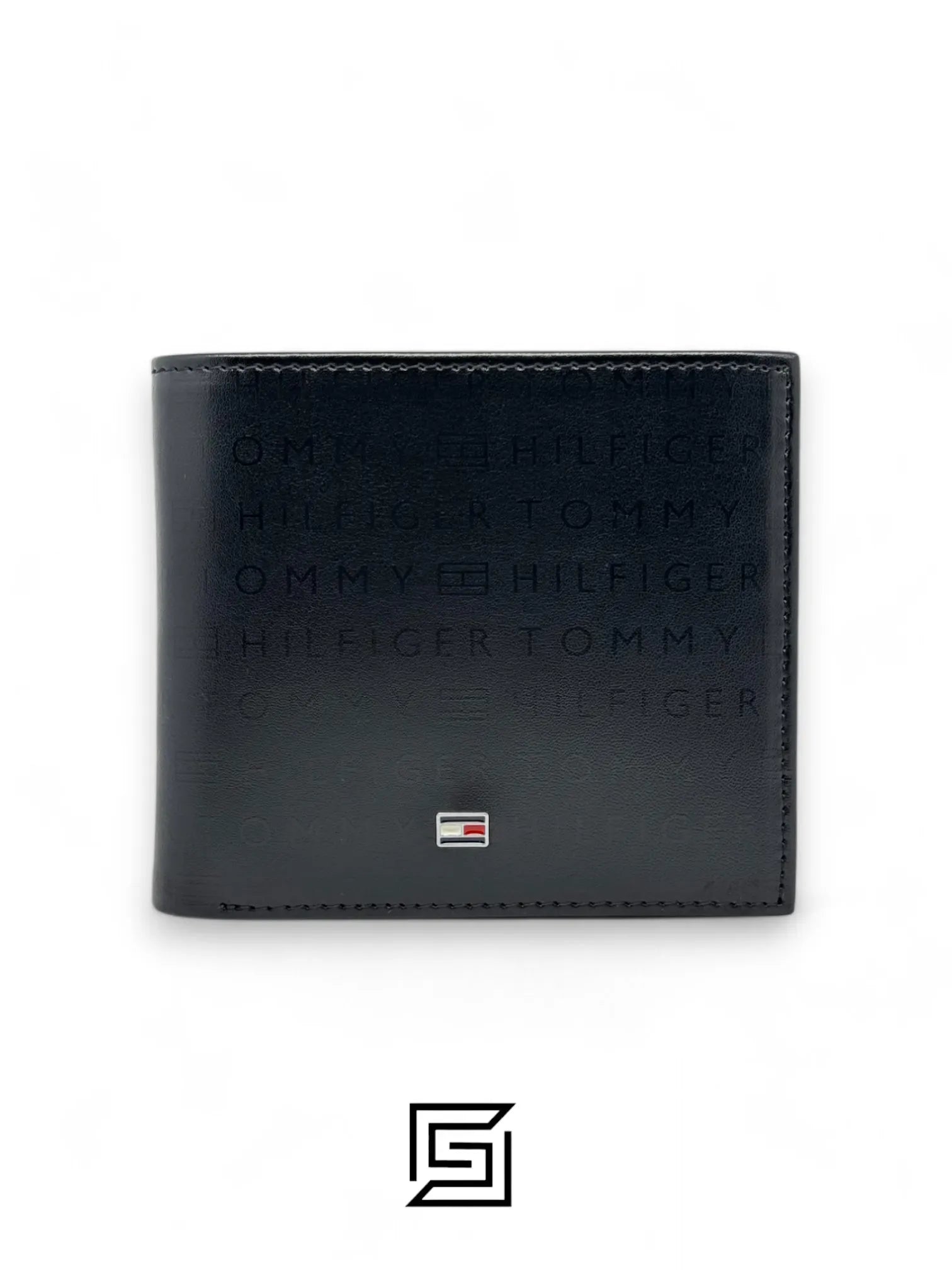 محافظ TOMMY SINGLE WALLET W TH LOGO PRINT SOFT PATTERN METAL LOGO MIDDILE/BLACK
