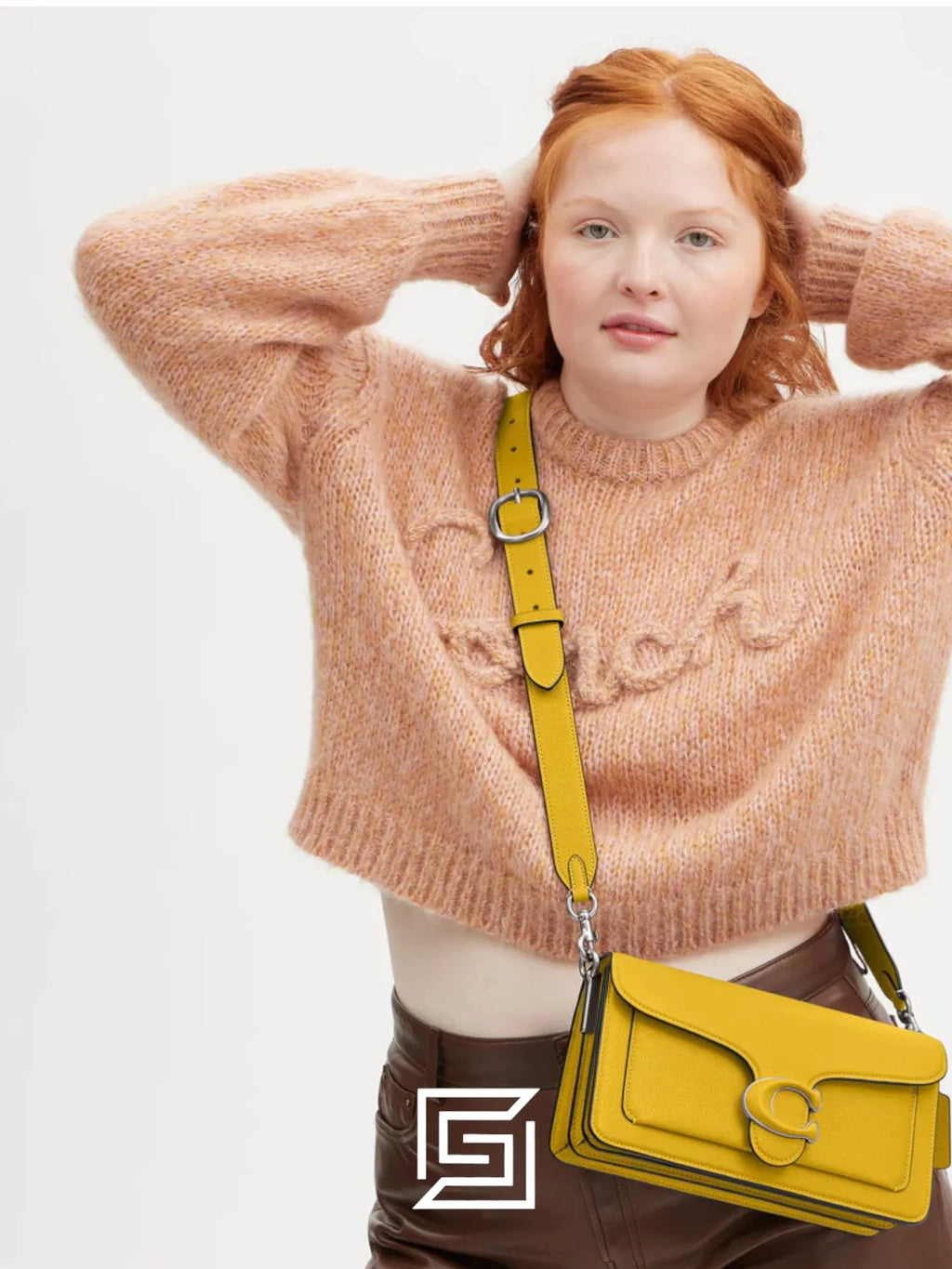 حقيبة كتف COACH Tabby 26 لون أصفر CH857